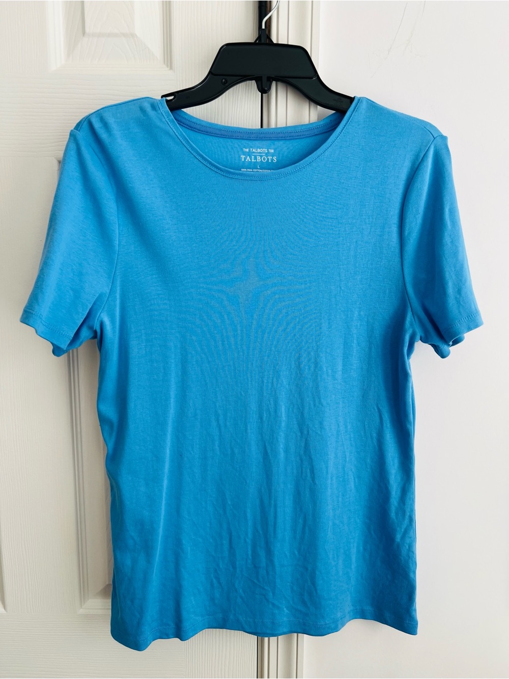 Talbots Women’s Crewneck T-Shirt — Bright Blue L - Picture 6 of 8